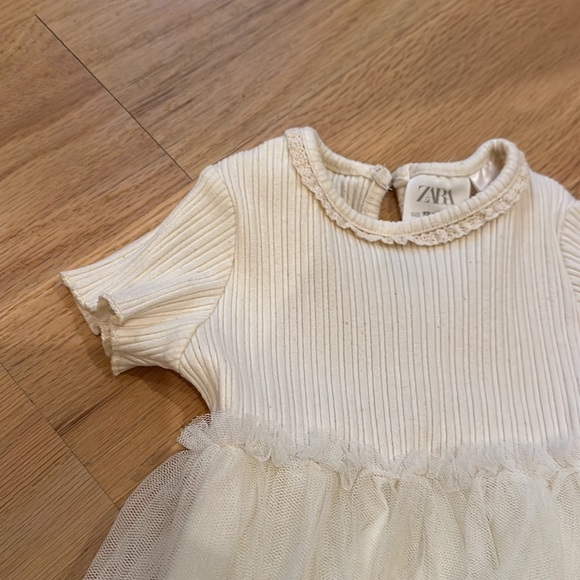 Zara Tulle Dress Cream size 12-18 months - Picture 3 of 9